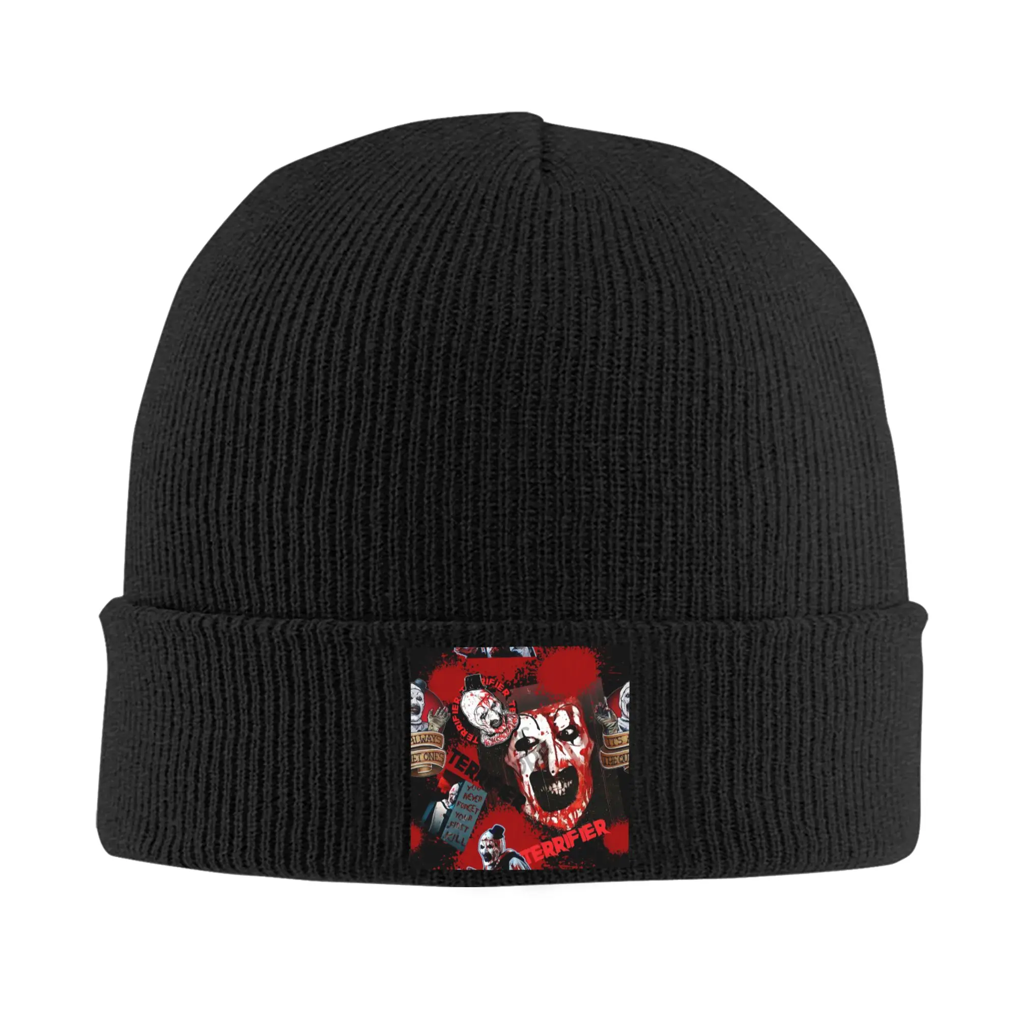 Horror T-Terrifiers Halloween Skullies Beanies Caps Winter Warm Knit Hat Women Men Fashion Adult  Bonnet Hats Outdoor Ski Cap