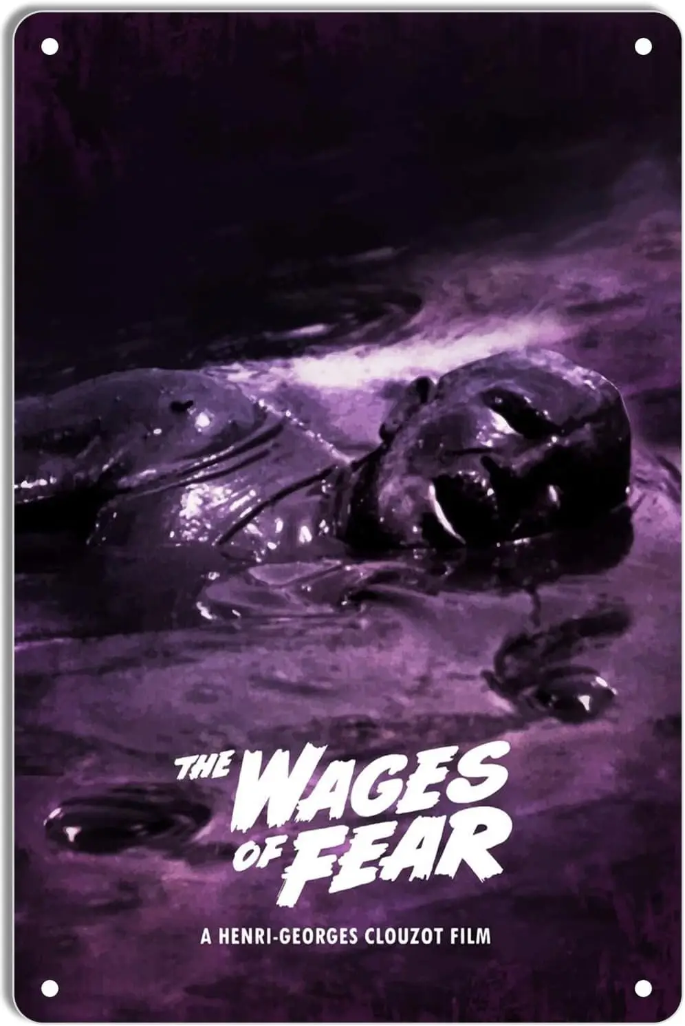 Metal Tin Sign The Wages Of Fear Minimal Movie Posters for Home Theater Decor and Retro Wall Art 8x12 Inch