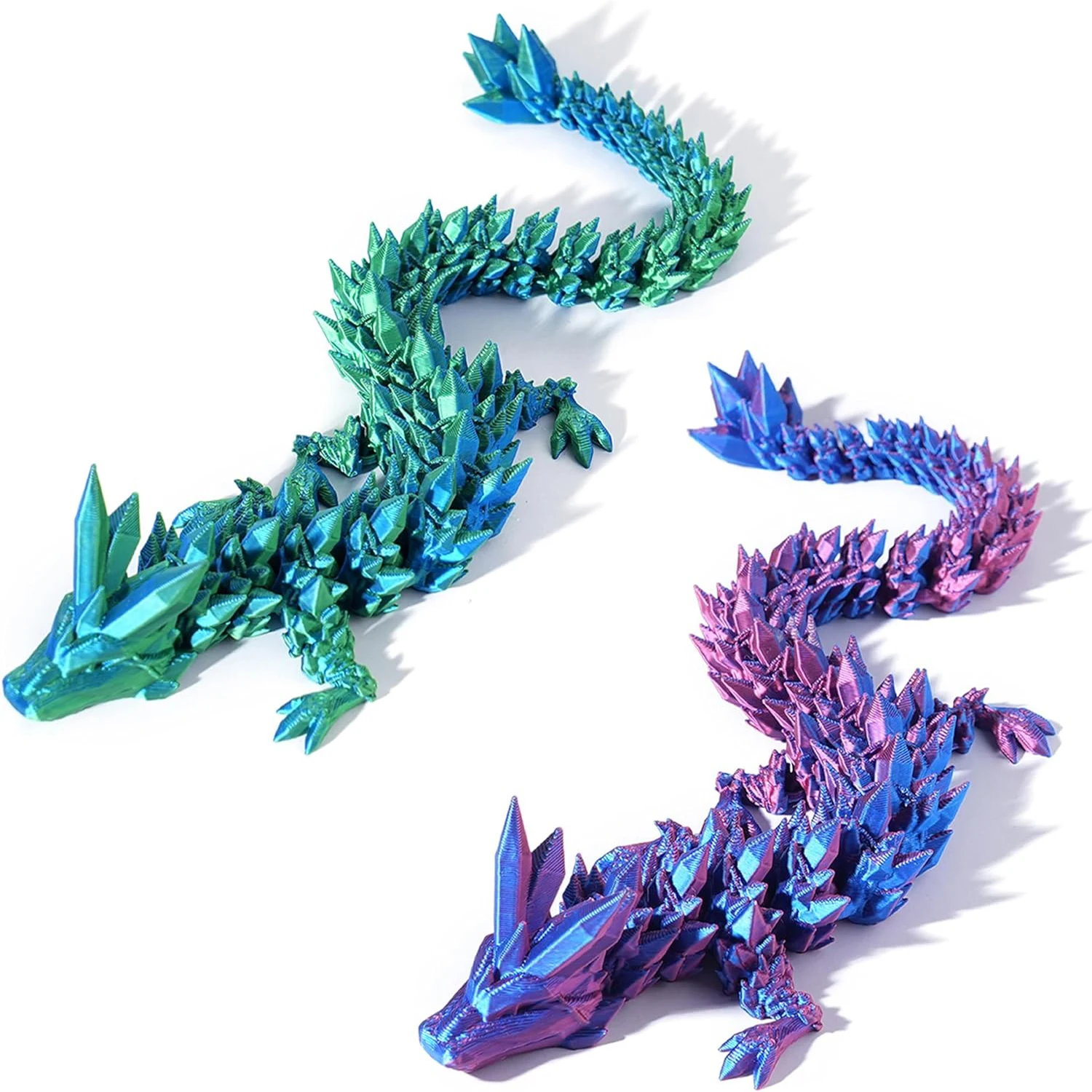 3D printing crystal dragon joint activity toy figurine model ornament collection decoration gift handicraft