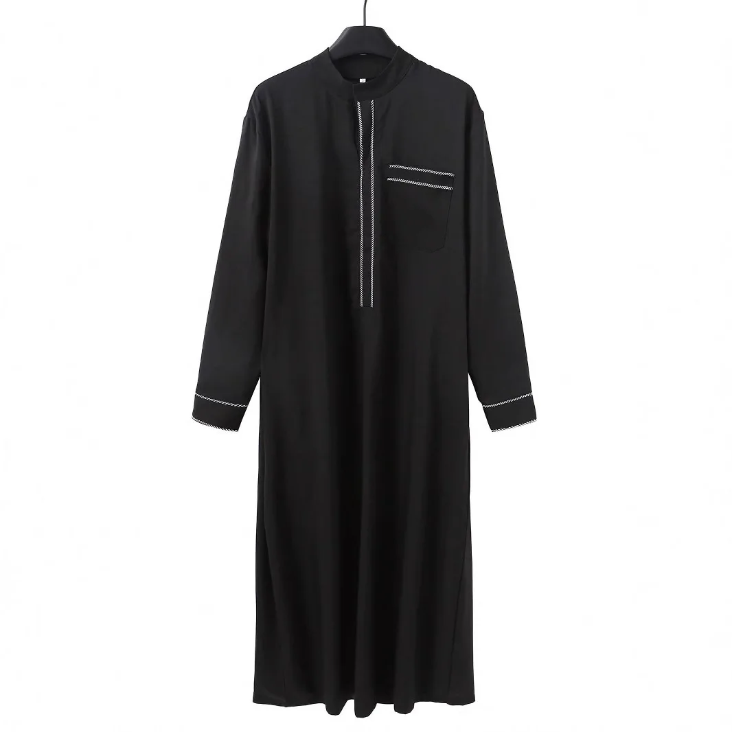 2025 Abito da uomo arabo ricamato in pizzo Abbigliamento Abito ampio 2025 Abito lungo musulmano Abito Abaya Ramadan Dubai Lusso Islam Elegante