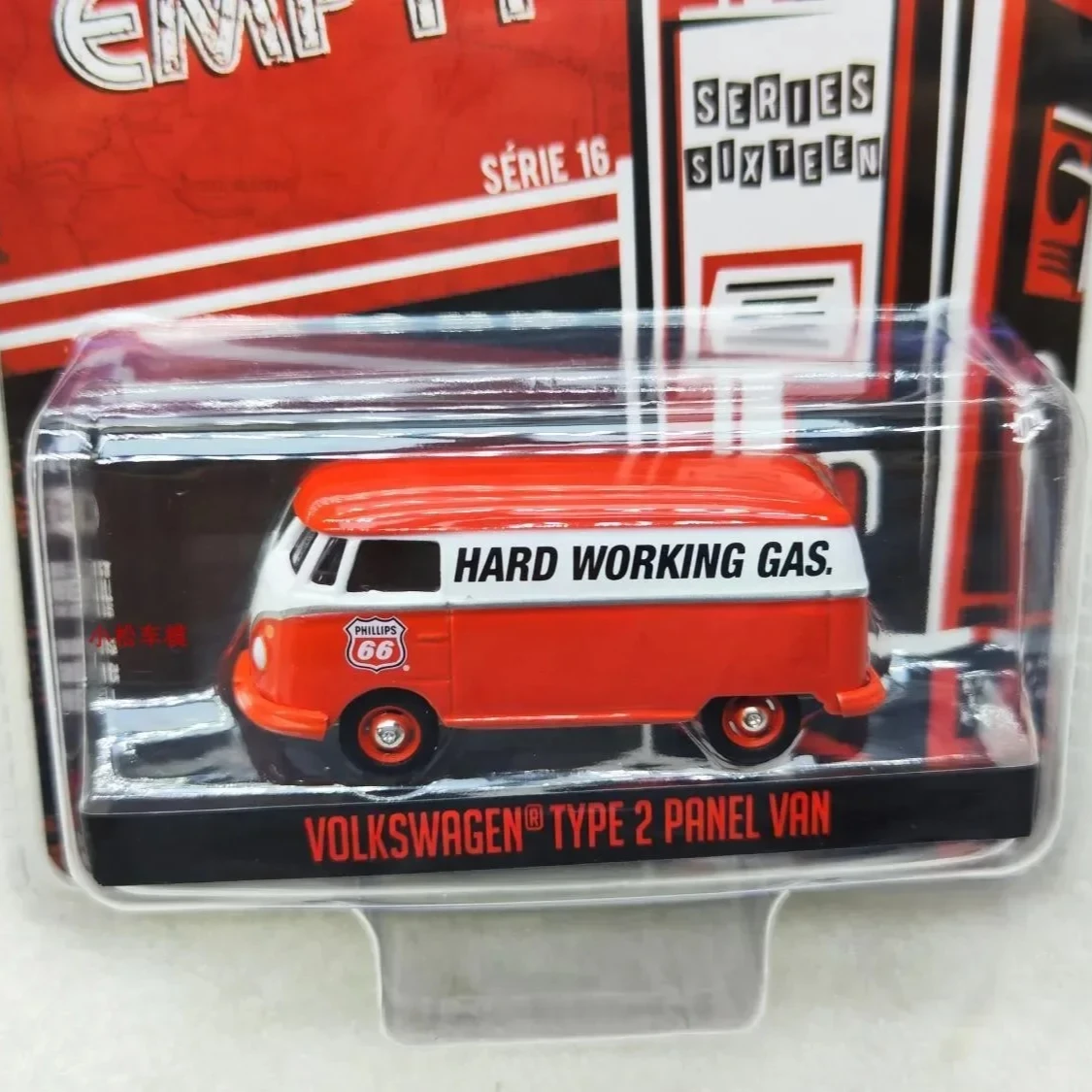 GreenLight 1:64 Volkswagen Type 2 Panel Van HARD WORKING GAS Diecast Alloy Car Model Collectible Gift