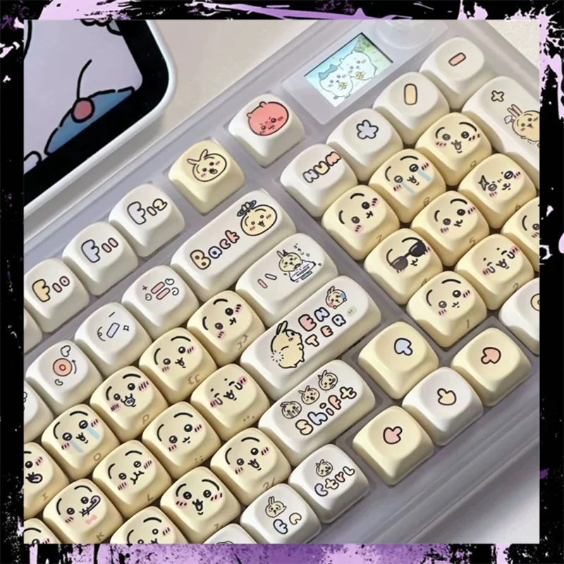 In Stock Cartoon Kawaii Keycap Adapt To Magnetic Axis Mechanical Keyboard Exquisitely Crafted Cute Interesting Patterns Fresh