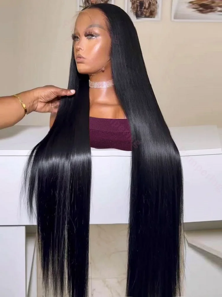 30 بوصة مستقيم الدانتيل الجبهة الباروكات شعر الإنسان HD شفافة الدانتيل الجبهة الباروكات للنساء قبل قطعها 200 الكثافة الباروكات الأمامية الإنسان