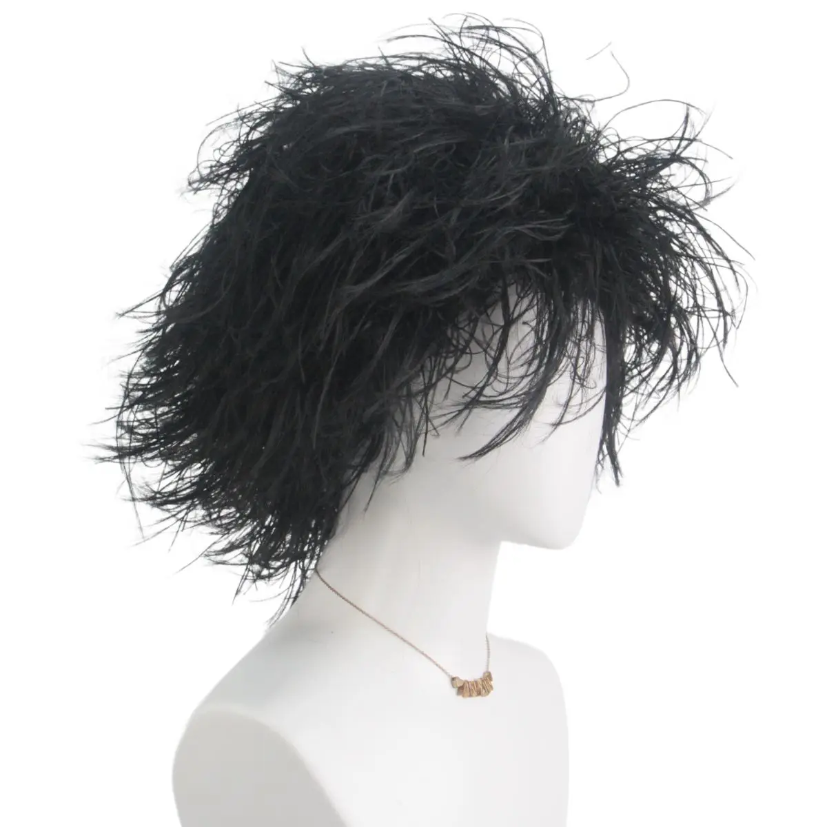 Black Synthetic Short Curly Wig Film Character Scissors Hands Style for Cosplay April Fool's Day Halloween CostumePartyAccessory image 5