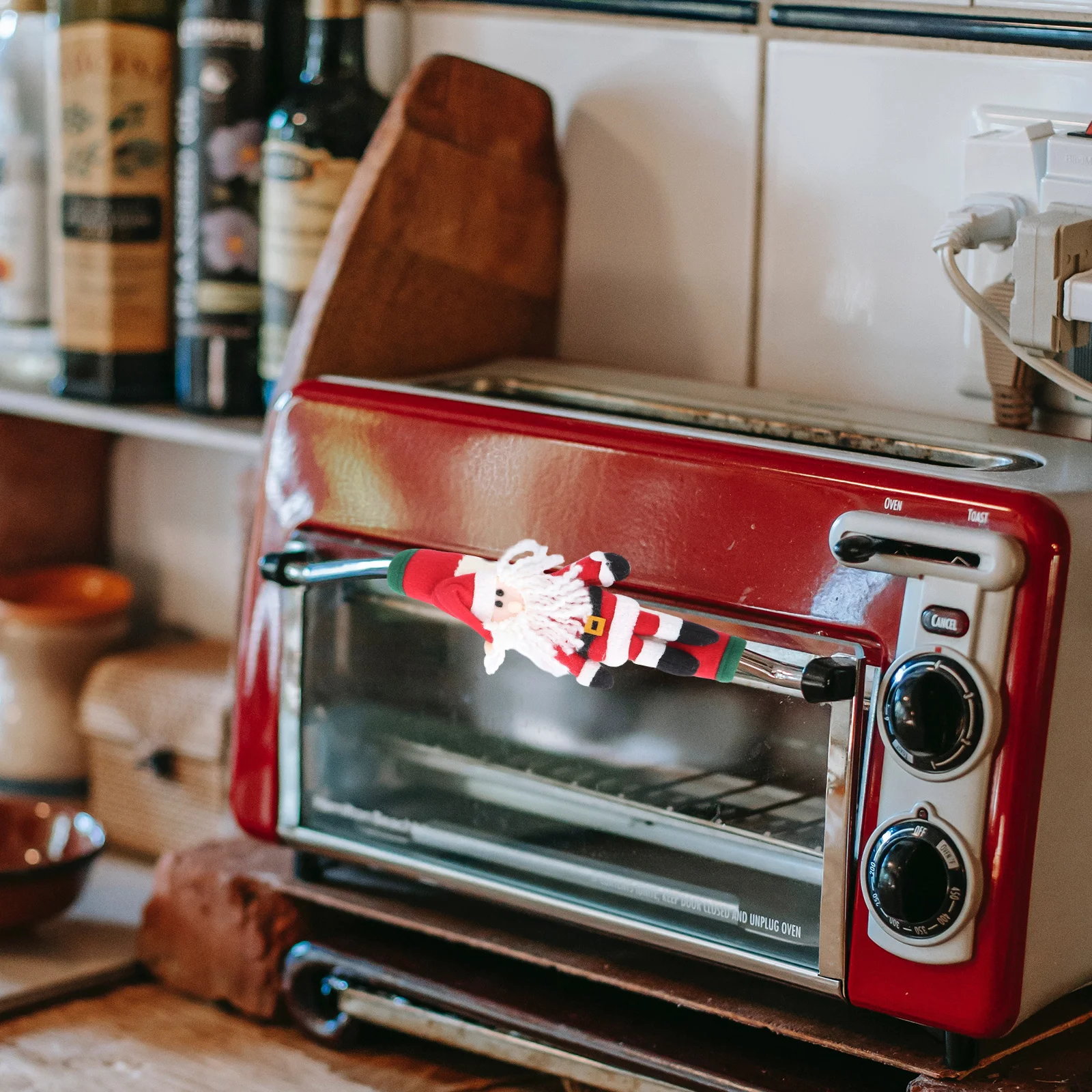 

2Pcs Christmas Refrigerator Door Handle Covers Cloth Protector for Microwave Oven Dishwasher Anti-Grease Fingerprint Gloves