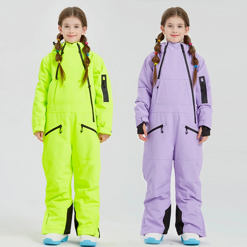 

STLF Kid's Warm Thick Windproof Waterproof Wear-ristant Single and Double Board Jacket Ski Suit