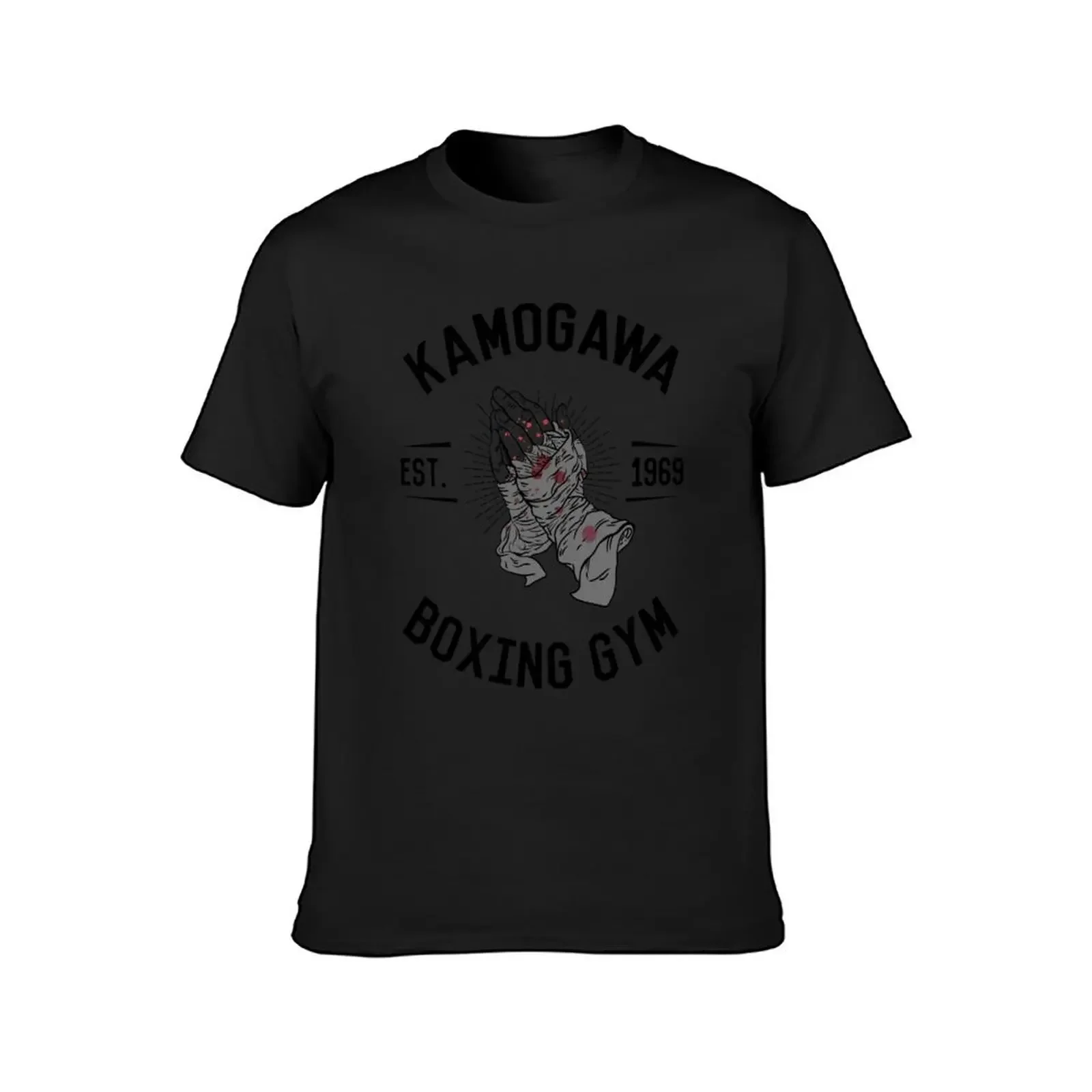 Kamogawa Boxing Gym Praying Hands T-Shirt oversized aesthetic clothes mens vintage t shirts