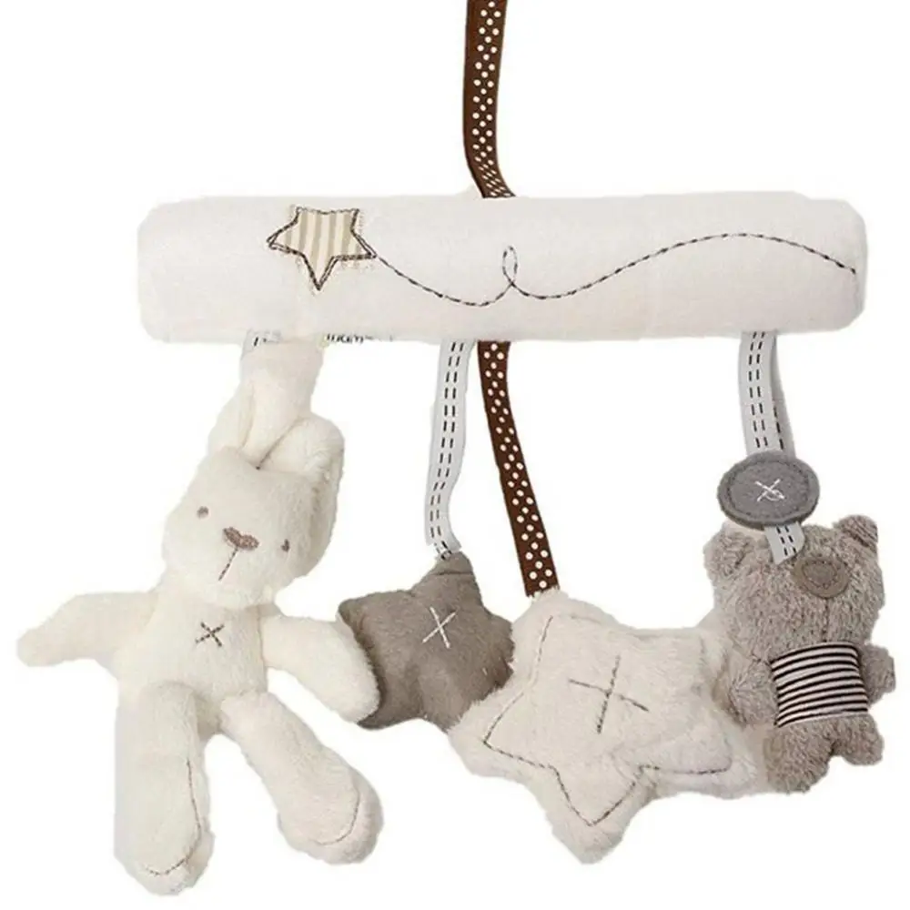 Siège en peluche lapin mignon pour bébé, jouet musical, siège de sécurité, cloche à main, poussette multifonctionnelle, mobile, jouets 197, 1 à 10 pièces