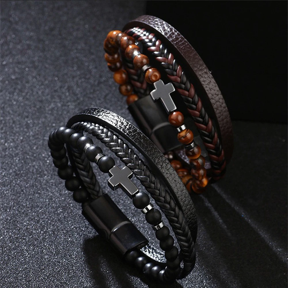 2M PU-Leder Geflochtenes Kordel 6/8mm Flachgewebte Schnur für DIY Armband Halskette Schmuckherstellung Zubehör – Detail 6