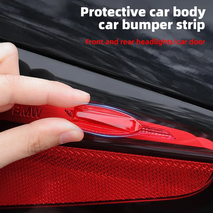 4PCS Car Spoiler Body Decal Sticker Anti-Collision Strip 3D Universal Airflow Guide Drag Reduction Vehicle Accessories