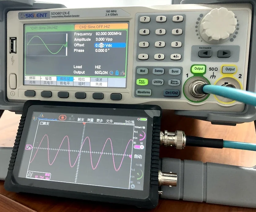 Osiloskop Genggam DSCope DSTouch 2CH Baru 4.3 Inci Layar Sentuh FPGA + DRAM DS4T252 50MHz 200MSa/s / DS4T1012 200MHz 1GSa/s