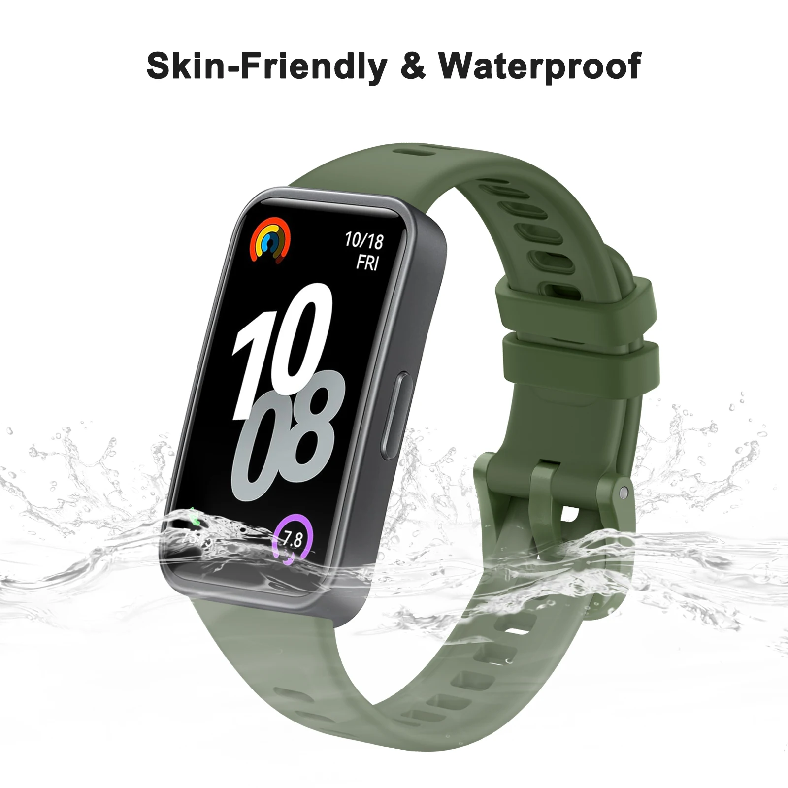 Silicone Strap For Huawei Band 8 9 Sport Breathable Watchband Replacement Wristband Bracelet for Huawei Band 9 8 Accessories