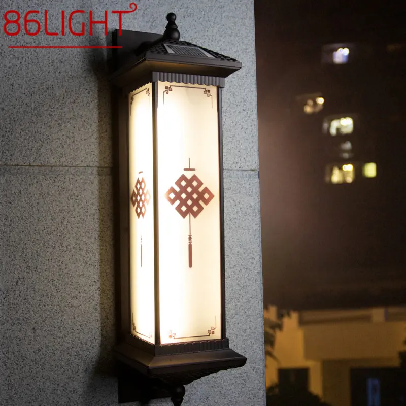 

86LIGHT Solar Wall Lamp Outdoor Creativity Chinese Knot Sconce Light LED Waterproof IP65 for Home Villa Balcony Courtyard