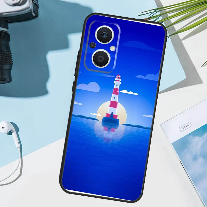 highway landscape lighthouse Case For OPPO Find X8 X6 Pro X9 Ultra Cover For OPPO Reno 10 11 12 13 14 15 Pro 15 F 7 8 Lite