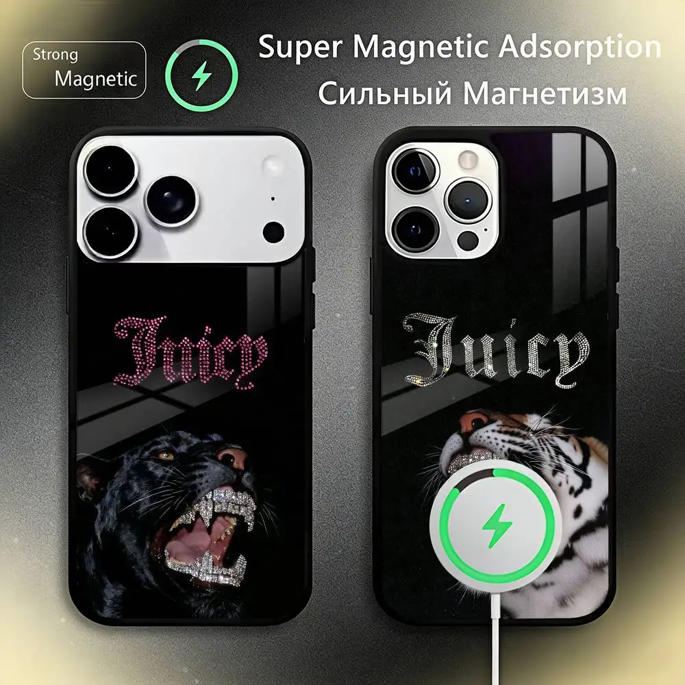 

J-JUICY C-COUTURE Phone Case For iPhone17,16,15,14,13,12,11 Plus,Pro Max, New Magnetic Wireless Charging