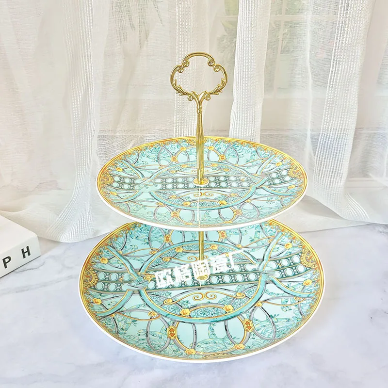 

Fruit Plate Pastry Tray Living Room Home Light Luxury Snack Serving Plate Cup Dessert Candy String Plate Decor Item