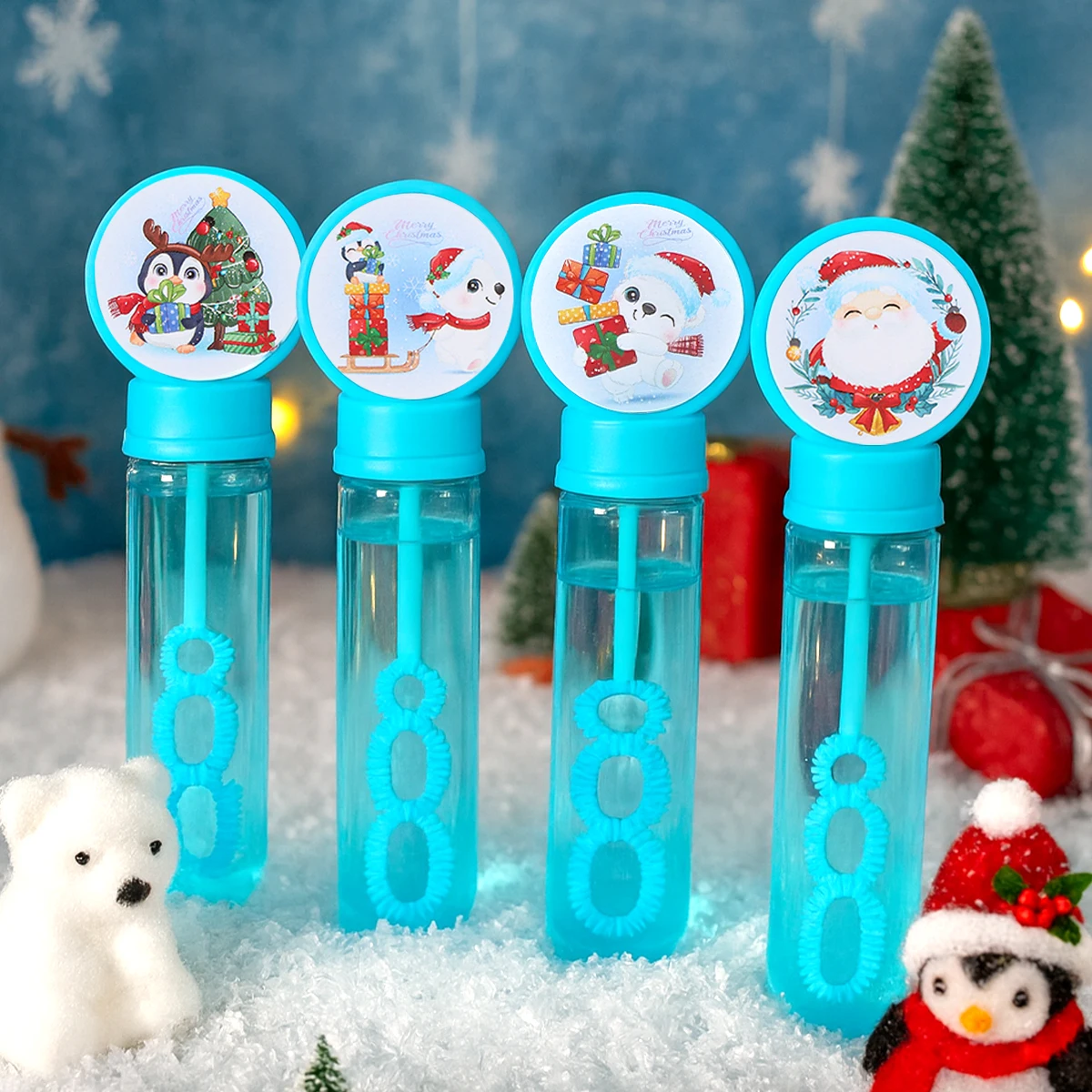 Bubble Tube Toy Snowflake Dinosaur Animal Crown Bow Wand Tub Baby Shower Wedding Birthday Party Decoration Christmas Kids Gifts