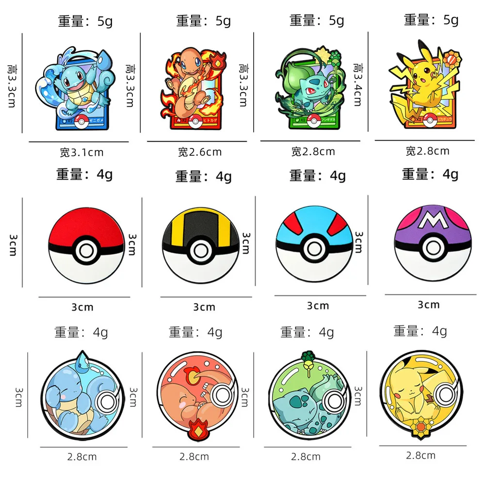 8Pcs Cute Pokemon Enamel Pin Anime Character Pikachu Charmander Metal Brooch Pokeball Lapel Badge For Bags Clothes Fans Gift view 5
