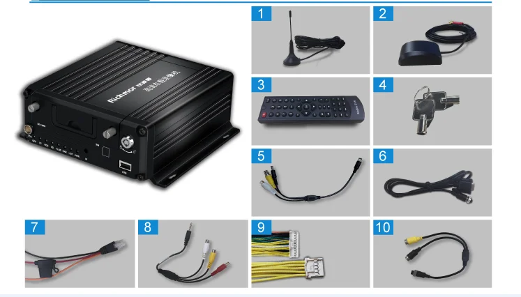 Richmor Hard Disk MDVR 4 Channel AHD 1 Channel IP Vehicle 4G Mobile DVR HDD MDVR