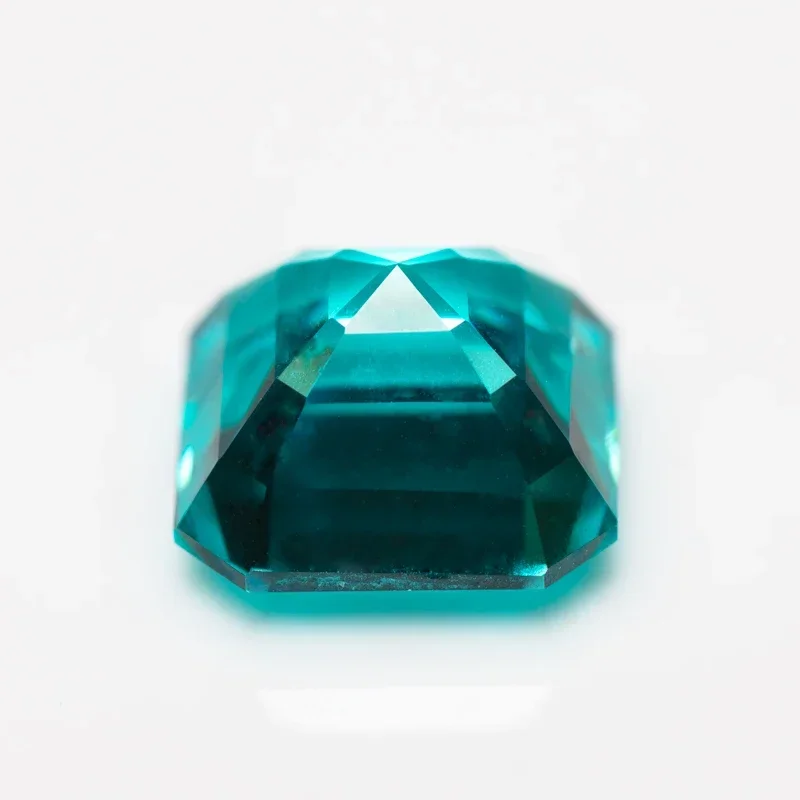 Top Lab Grown Paraiba Square Chamfer VVS1 Gemstone Charms Diy for Advanced Jewelry Making Materials Selectable AGL Certificate