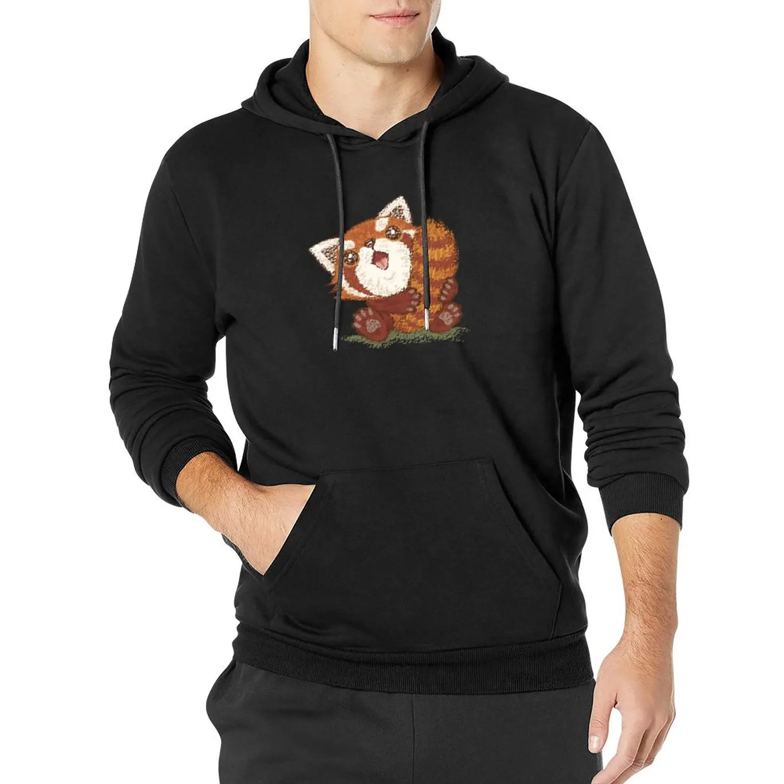 

Red panda which holds a tail Pullover Hoodie mens clothes men's clothes new hoodies and sweatshirts