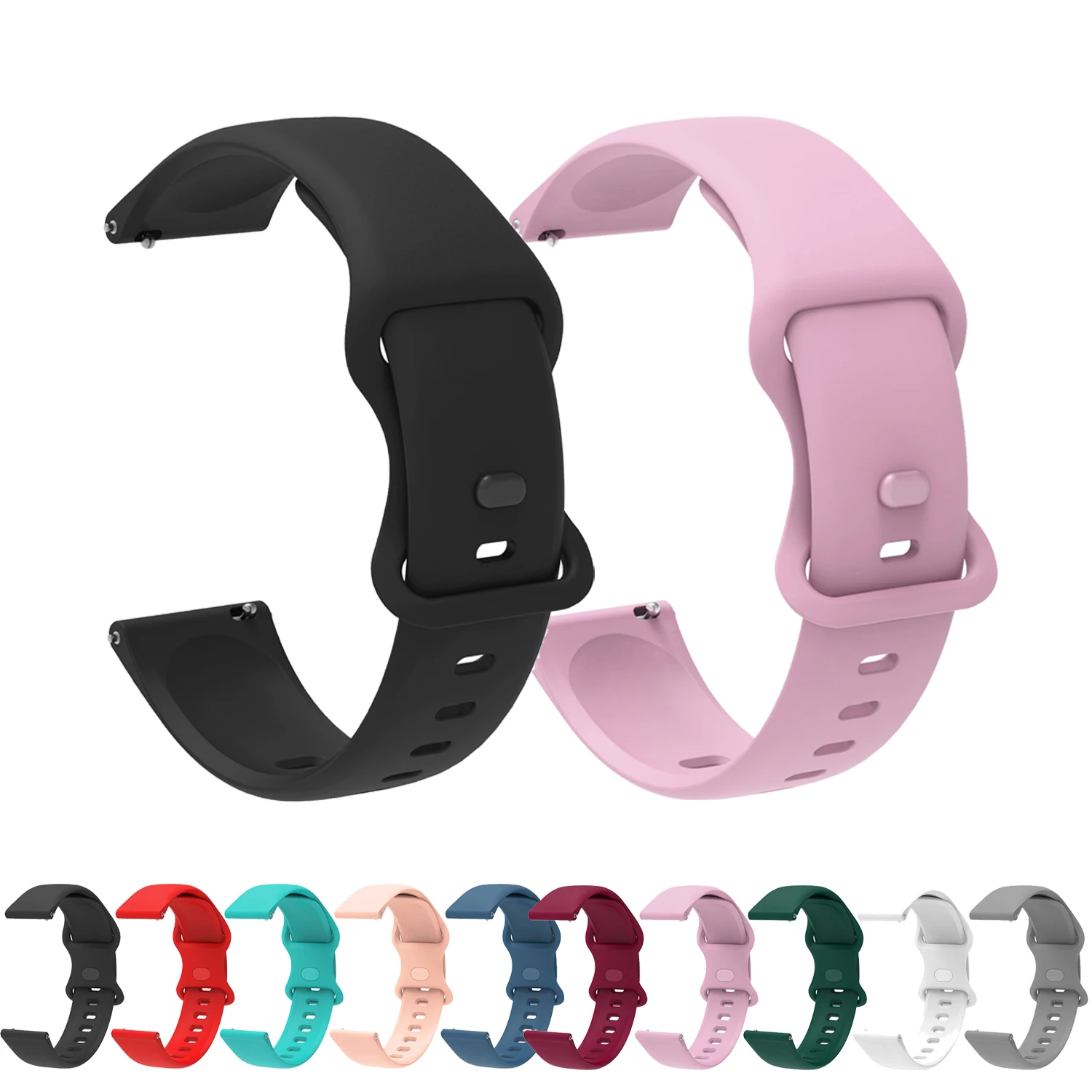 For Garmin Vivoactive 6/5/3 Music Watchband 20mm Silicone Bracelet Band Forerunner 245 645 245M 645M 158 55 165 168 Wrist Strap