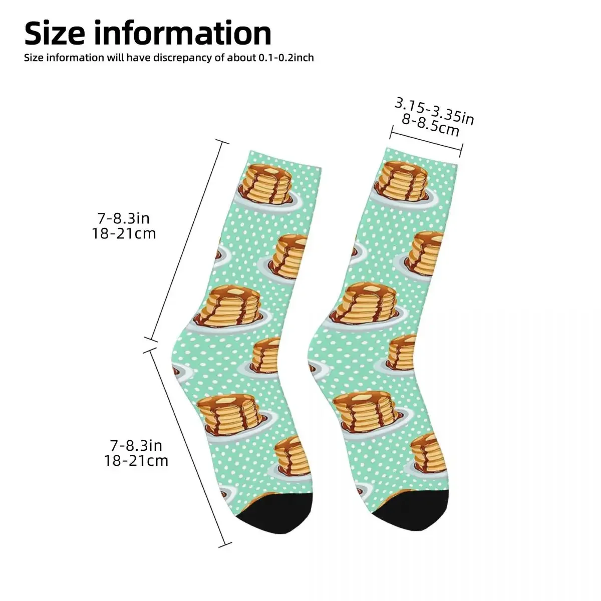 Pancakes With Maple Syrup Pattern Socks Super Soft Stockings All Season Long Socks Accessories for Unisex Birthday Present