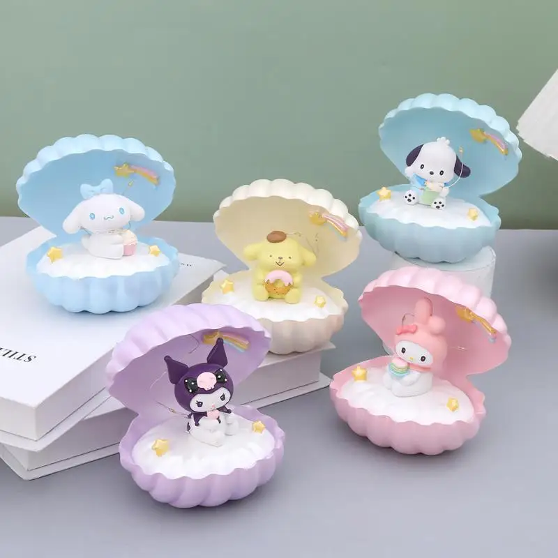 

Мультяшный аниме Sanrios, ночник, милая куроми My Melody Cinnamoroll 3D кукла из смолы, ручная работа, студенческий подарок
