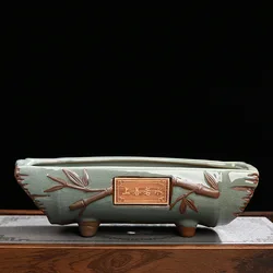Creative Ceramic vintage Flower Pot Simple Succulent Plant Container Green Planters Bonsai Pots Flowerpot Home Decoration