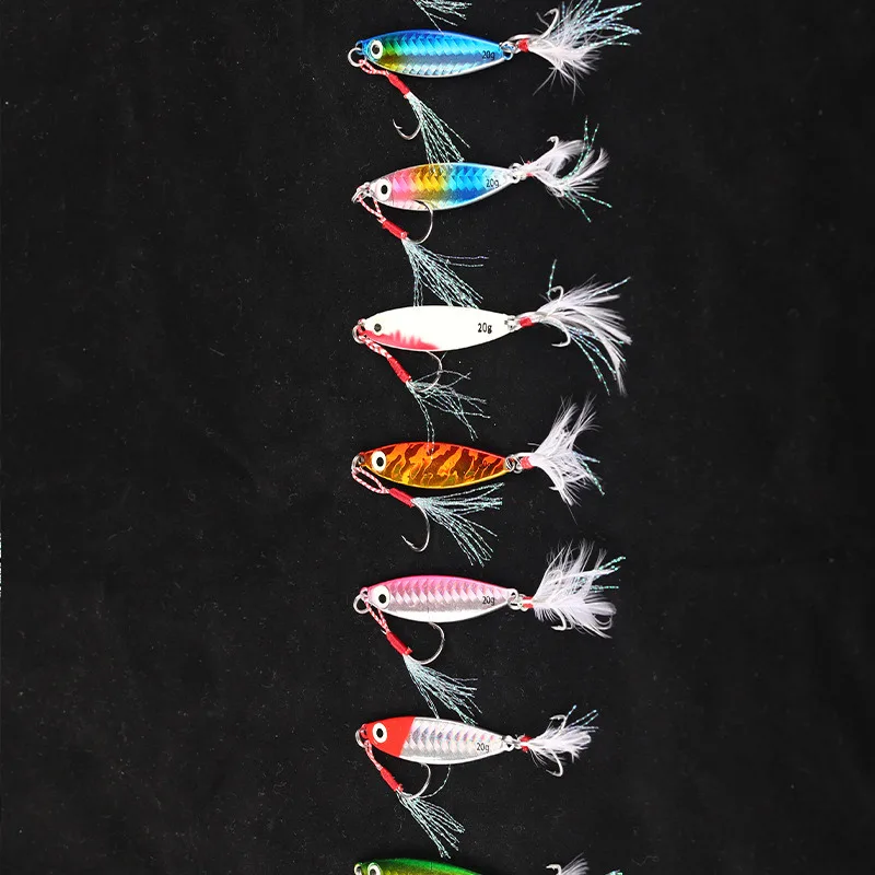Metal Cast Jig Spoon Lure 20G 30G Artificial Bait Shore Slow Jigging Fishing Lures Super Hard Bass Fishing Tackle