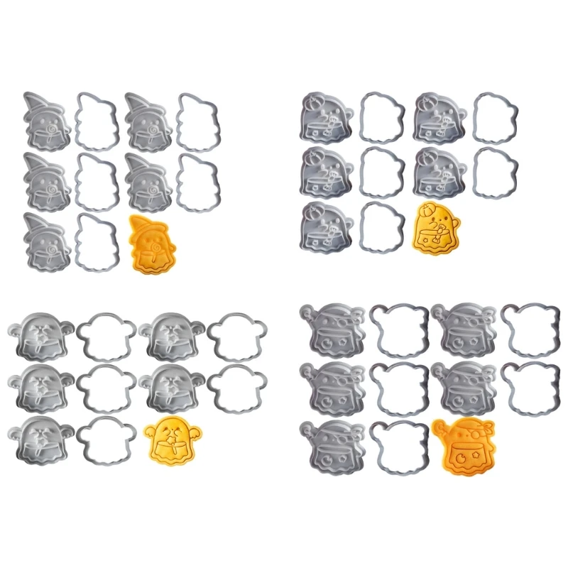 

5 комплектов форм для печенья, аксессуары для выпечки, формы для печенья на Хэллоуин, формовка для печенья