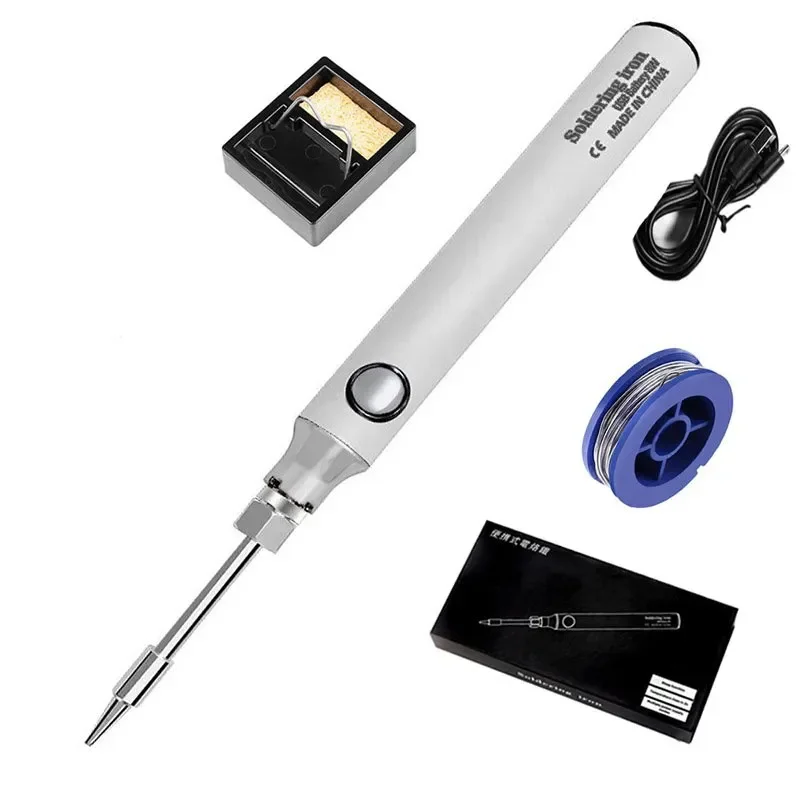 

USB 5V 8W Wireless Charging Electronic Soldering Irons Solder Fast Charging Lithium Battery Portable Repair Welding Kit Tools