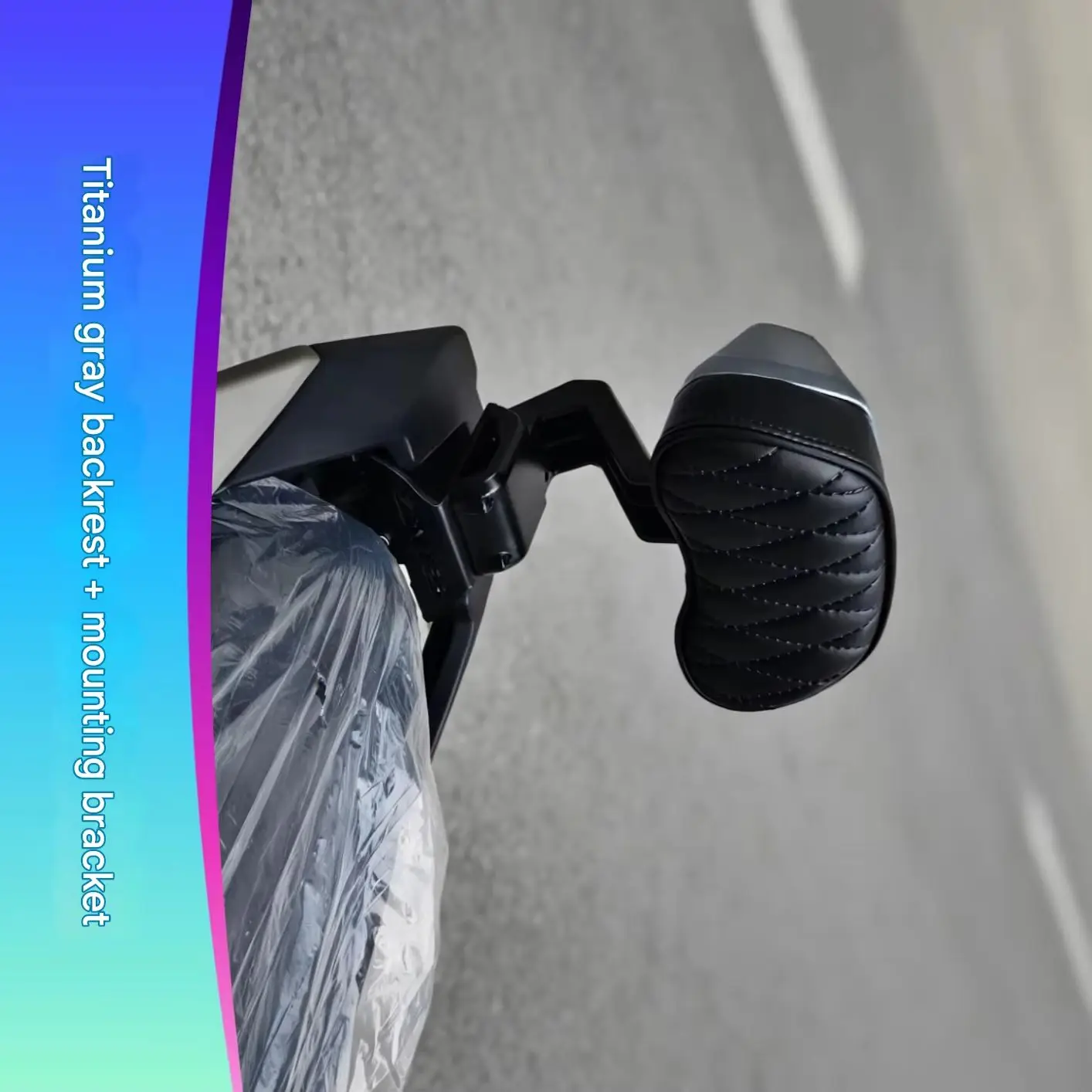

For ZONTES 150X Modified Rear Backrest & Tail Wing, Comfortable Passenger Back Support Stable Durable Kit