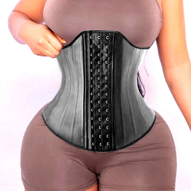 AfruliA-corsé con soporte para el pecho, corpiño de látex, entrenador de cintura de goma, ropa moldeadora de alta compresión, Fajas Colombianas, faja moldeadora de cuerpo