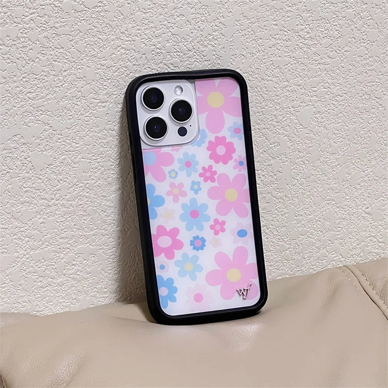 

Wildflower 3D Lush Daisy wf Soft Edged Phone Case For iPhone 12 13 14 15 16 Pro Max Plus 17pro Cartoon Flower Wildflower Cover