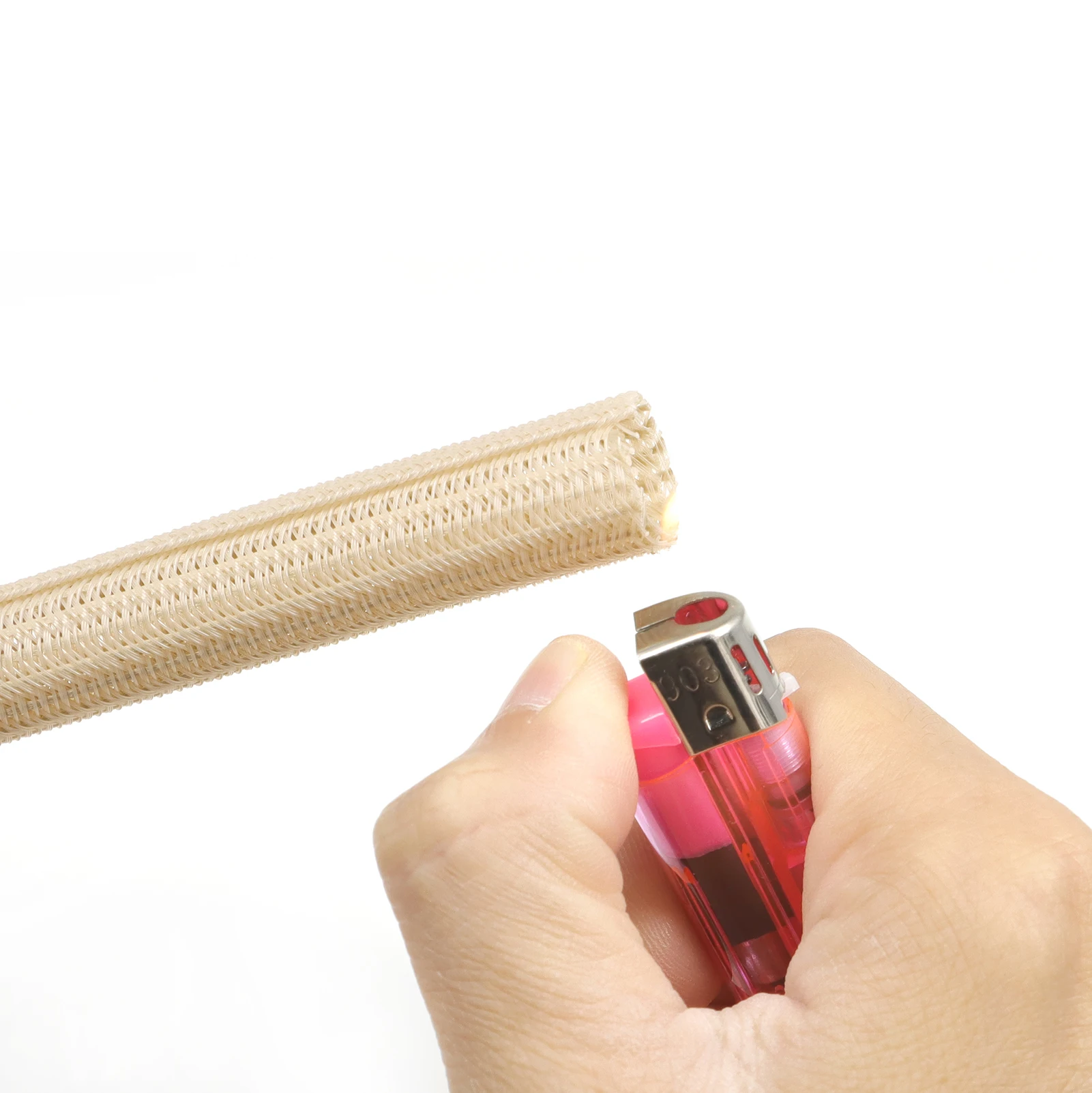 [Iretardante de llama] funda de Cable trenzada de cuerda automática de alto rendimiento funda de alambre PET estirable resistente al desgaste ajuste ID 3mm-50mm