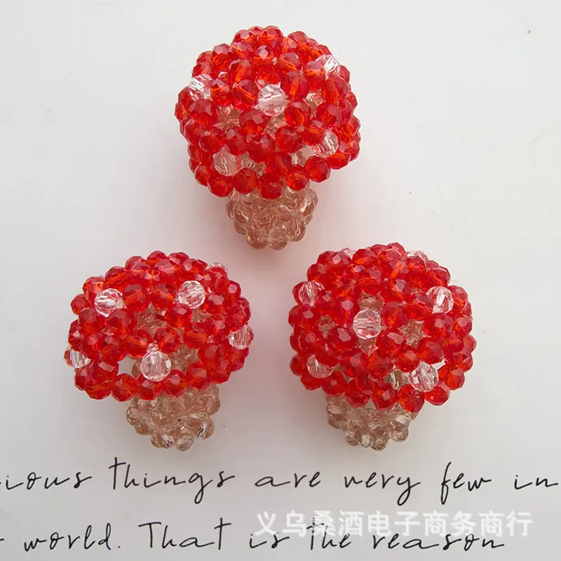 Handcrafted 3D Mushroom Rope Keychain Pendant Clog Charms for DIY Garment Embellishment Shoe Hat Cap Beaded Buckle Craft Premium