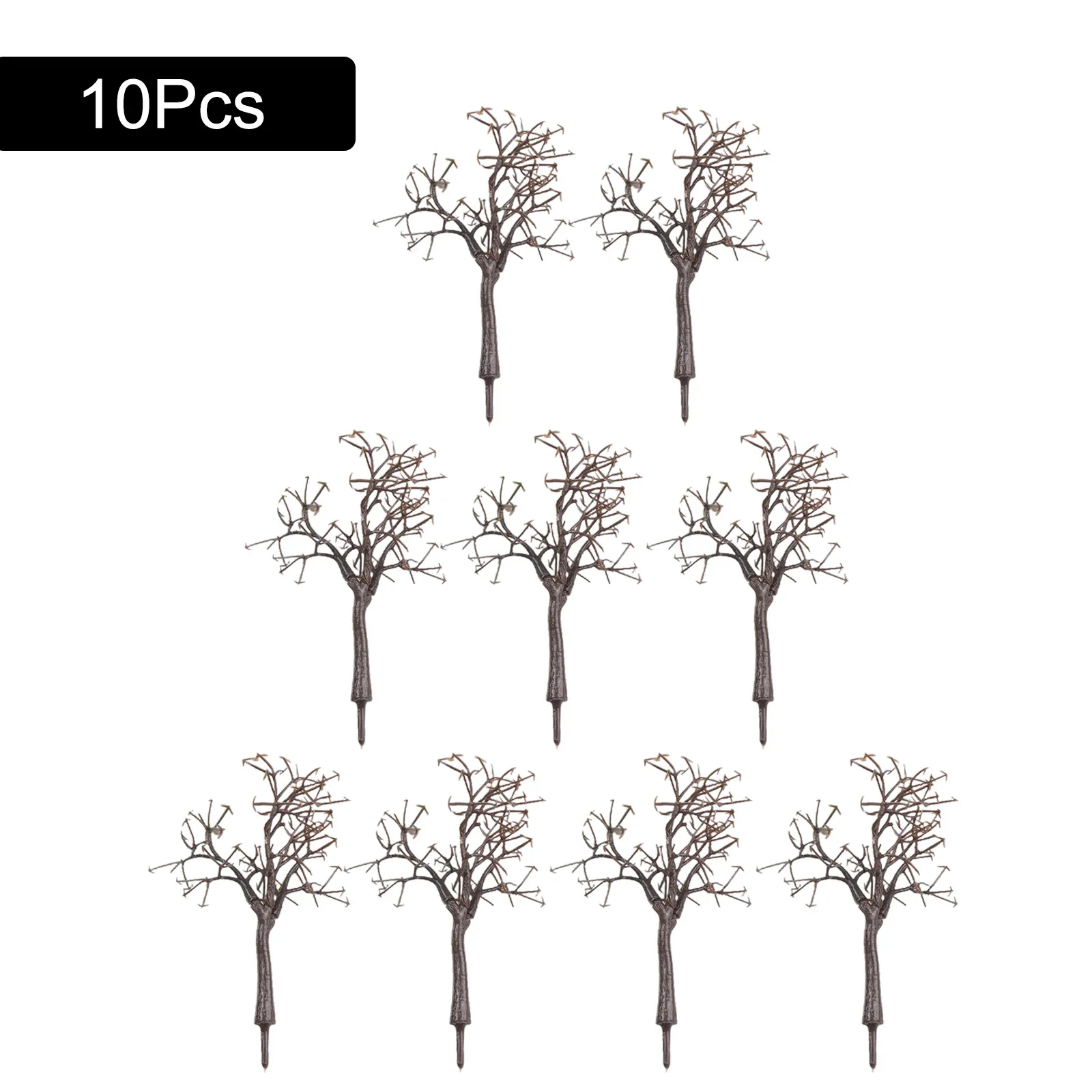 10pcs 12cm Model Bare Tree Scenery Landscape Trunk Simulation Plant Decoration Train Model Tree Simulation Tree Pole Figurines