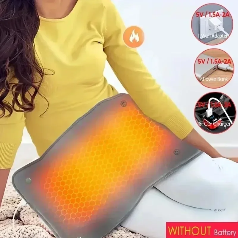 Hot Graphene Quick Heating Warming Pad with Adjustable Temperature and Timing USB Power Supply Office and Home Warming Handbags