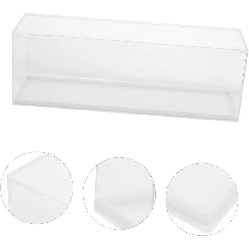 30cm Xmas Figures Plastic Display Case, Transparent Model Collectible Storage Box, Dustproof Showcase for Christmas Figurines