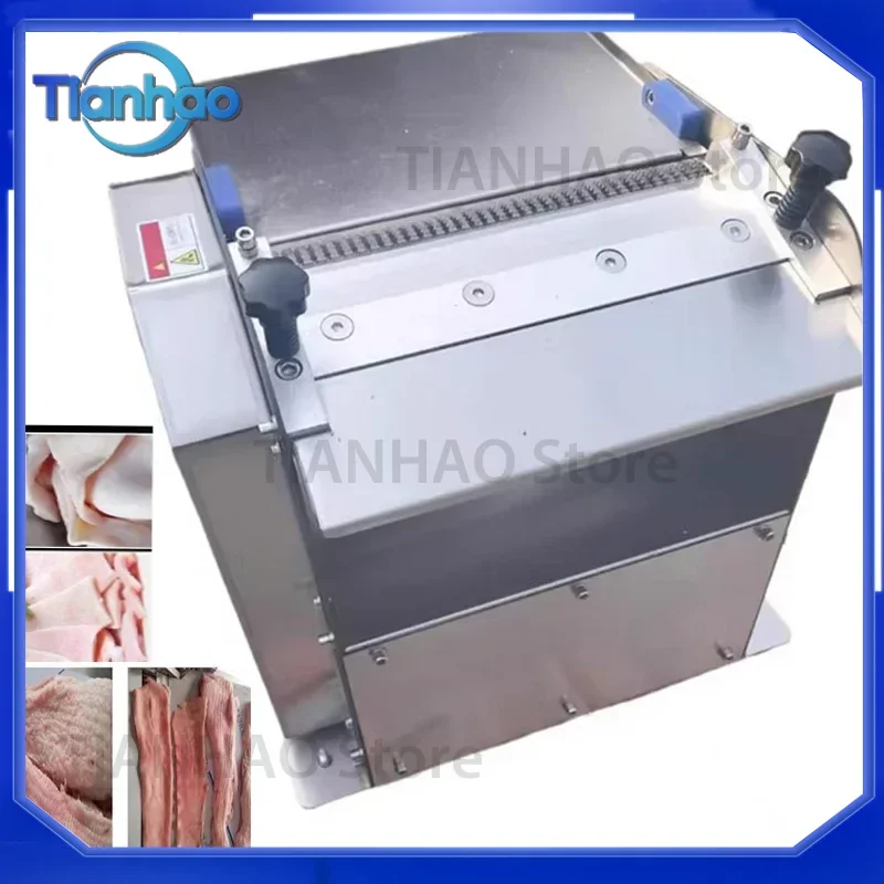 Thickness Adjustable Beef Skin Removing Machine for Meat Peeler Pork Skin Peeling Machinery High Quality