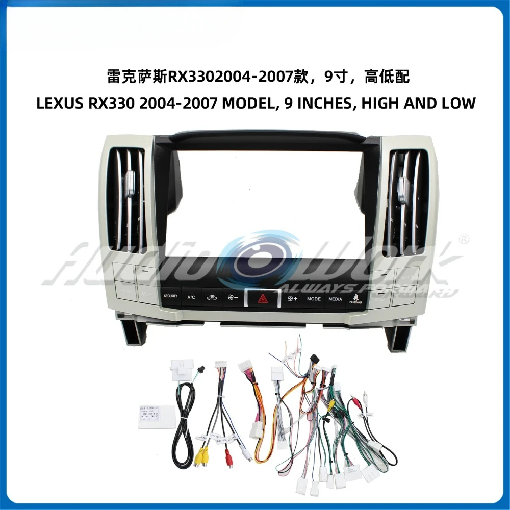 9 Inch For 2004-2007 LEXUS RX330 FRAME Car Radio Stereo GPS MP5 Android Player 2 Din Fascias Panel DashBoard Frame Cover