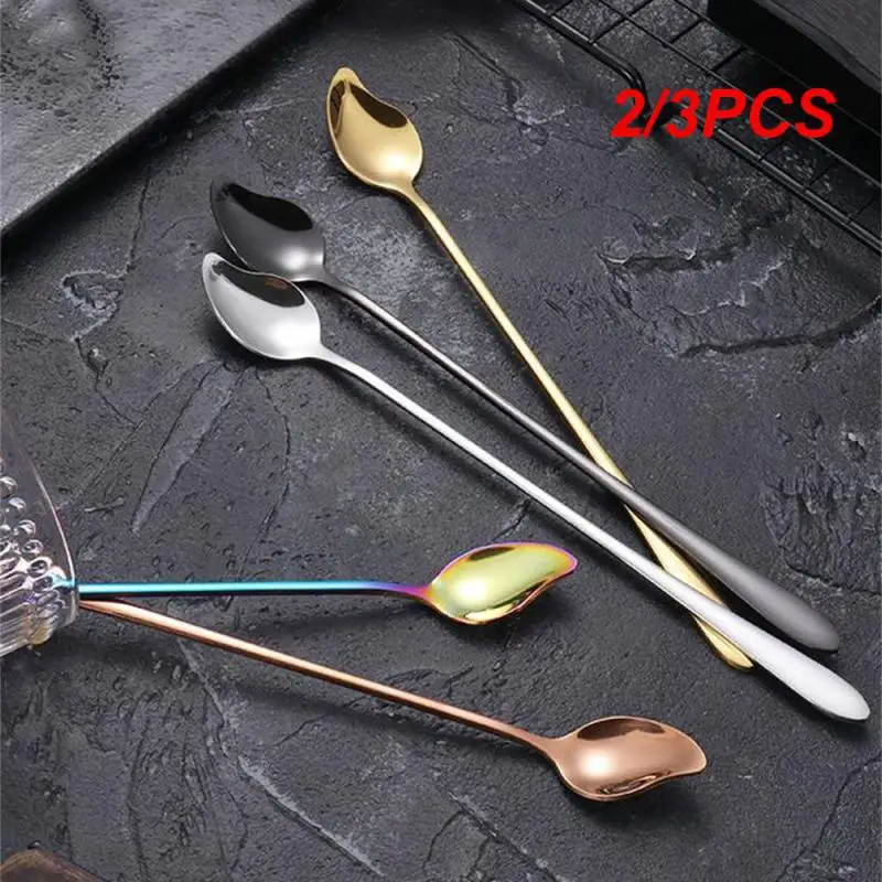 2/3PCS Coffee Scoop 304 Stainless Steel Creative Tea Spoon Coffee Spoon Long Handle Ice Cream Spoon