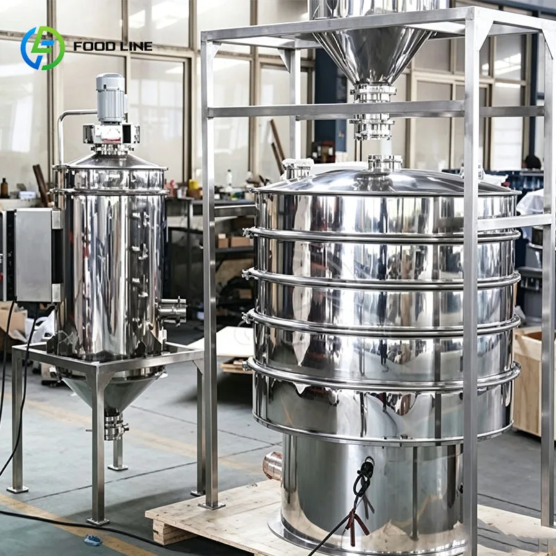 Vibro Sifter Powder Screening Machine for Corn Starch Rice Flour and Cocoa Powder Customized