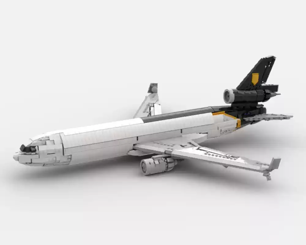 1840pcs MOC-230697 MOC Aviation Series UPS MD-11 Airplane Model DIY Building Block Modular Technology Toys Aerospace Fans Gifts