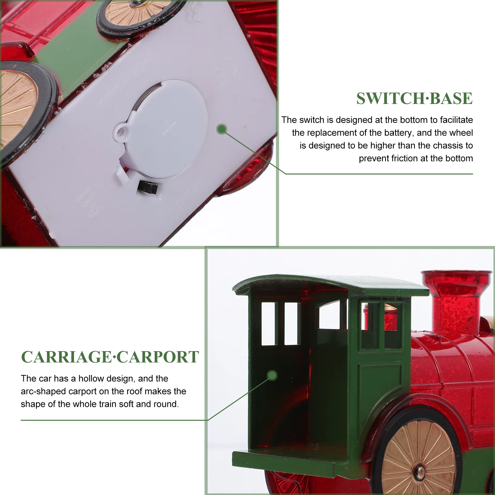 รถไฟของเล่นเด็ก 1 ชิ้น ของตกแต่งโต๊ะทำงานธีมคริสต์มาส ของตกแต่งห้องนอนเด็ก ของประดับตกแต่งบ้าน ของขวัญไอเดียเก๋