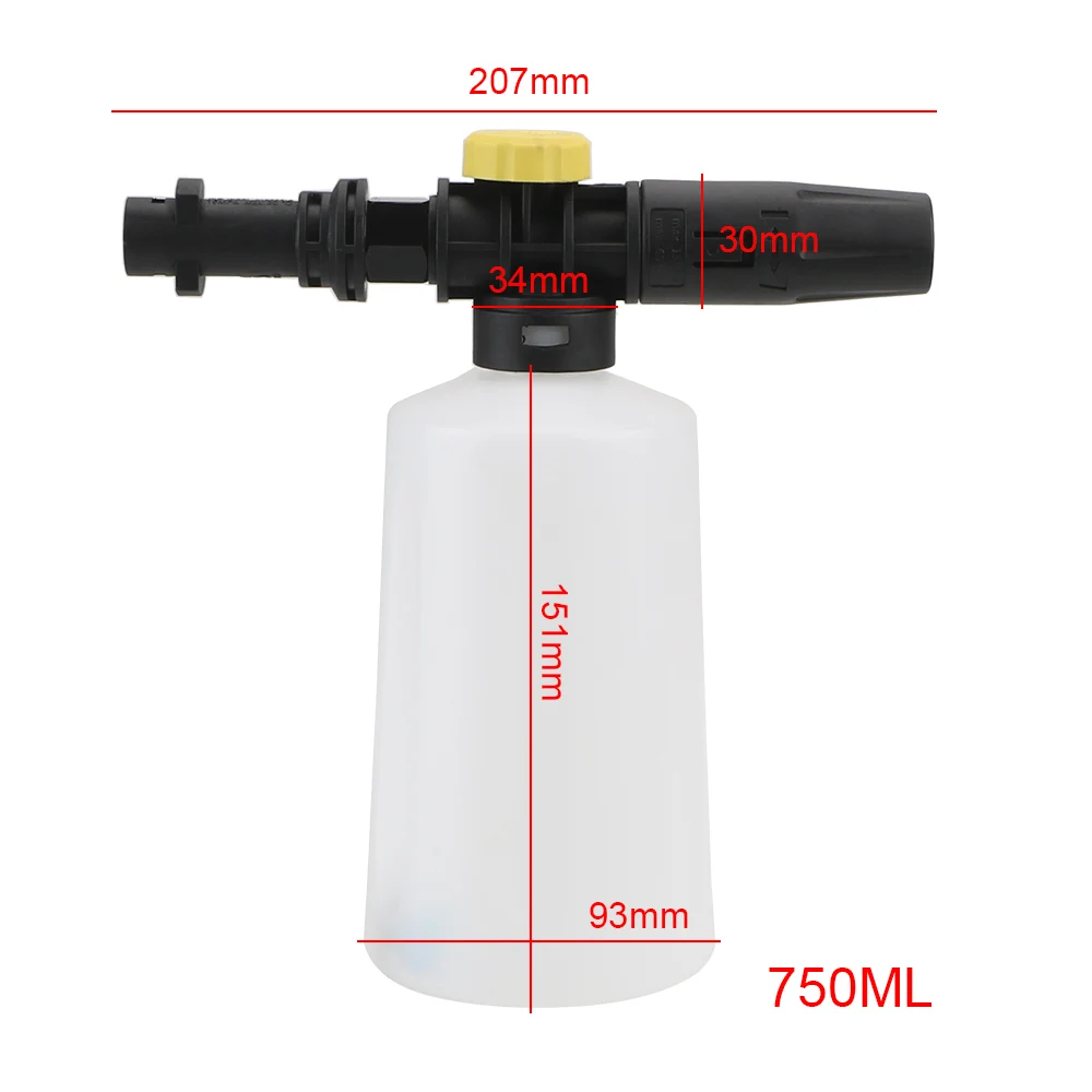 For Karcher K2 K3 K4 K5 K6 K7 High Pressure Washers 750ML Car Soap Foam Generator Adjustable Sprayer Nozzle Snow Foam Lance