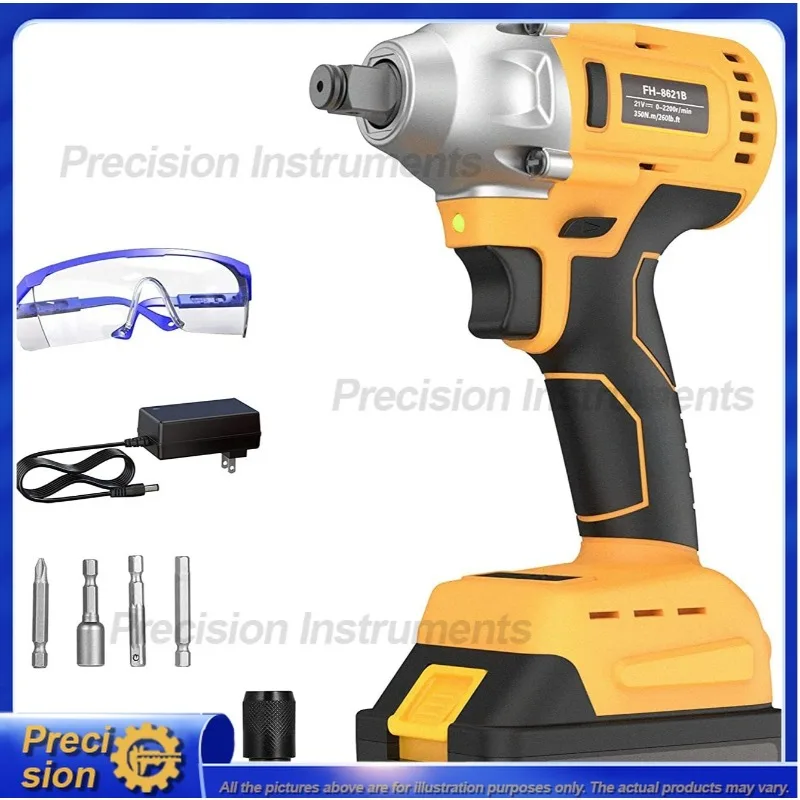 20V Brushless Cordless Impact Wrench Electric Drill Driver for DIY Home Use with Battery Power Fast Charging Cordless Power