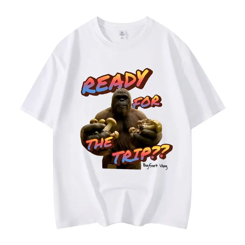 

Футболка с забавным мемом Bigfoot, мужская и женская одежда, модные футболки с короткими рукавами Y2k, летние повседневные хлопковые футболки, уличная одежда