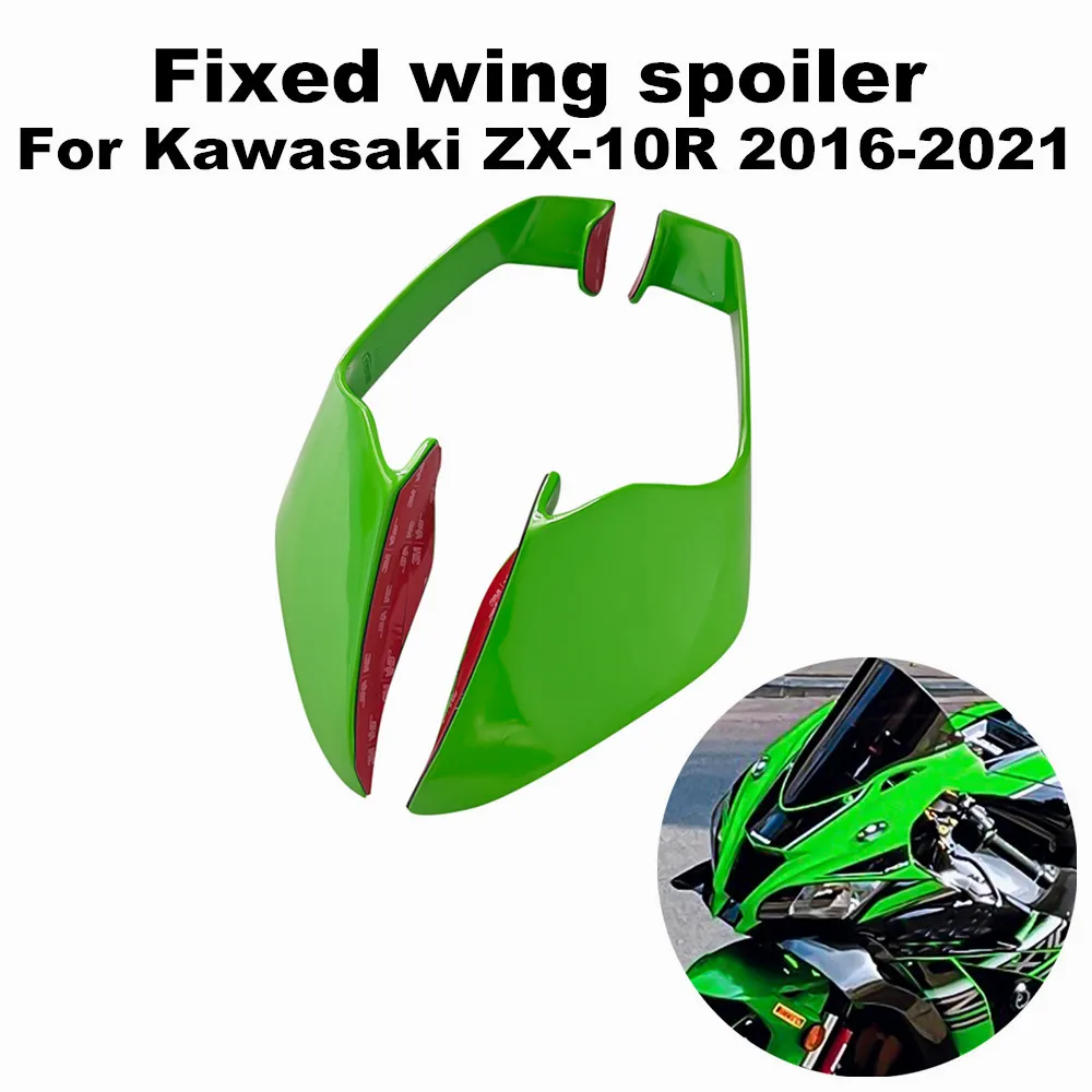 

Suitable for Kawasaki ZX-10R ZX10R 2016-2021 Motorcycle High Quality ABS Fixed Wing, Windshield Cover, Aerodynamic Winglet